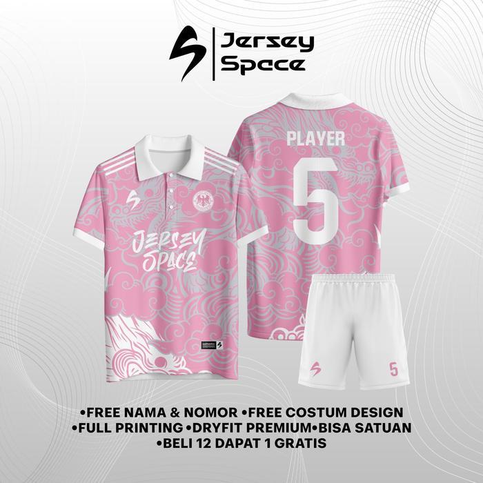 JS01 - Jersey Custom Futsal Jersey Sepakbola Jersey Full Printing Free Design Nama Nomor dan Logo