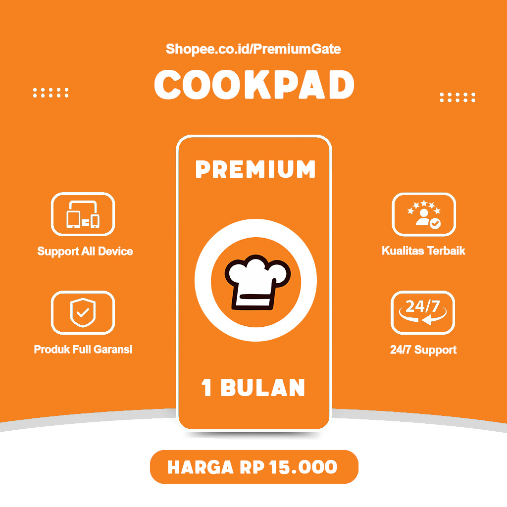 Cookpad Premium 1 Bulan - Resep Tanpa Iklan