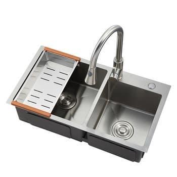 Kitchen Sink 7541 GOLDEN HAND Lengkap Stainless Minimalis