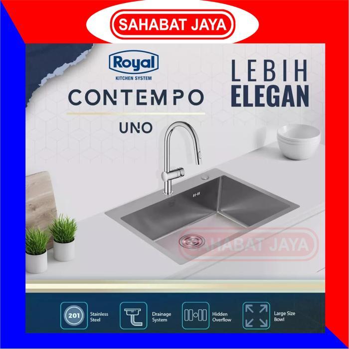 ROYAL KITCHEN SINK CONTEMPO UNO BAK CUCI PIRING MINIMALIS SET