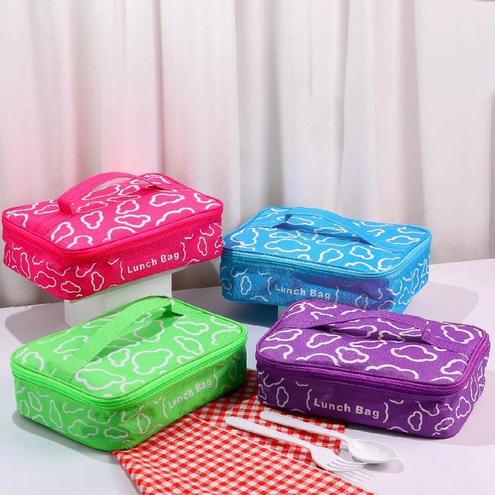 Tas Bekal Set Kotak Makan Sendok Garpu tas bekal anak laki laki astronot