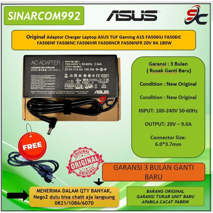 ORIGINAL Adaptor Charger Laptop ASUS TUF Gaming A15 FA506IU FA506IC FA506NF FA506NC FA506IHR