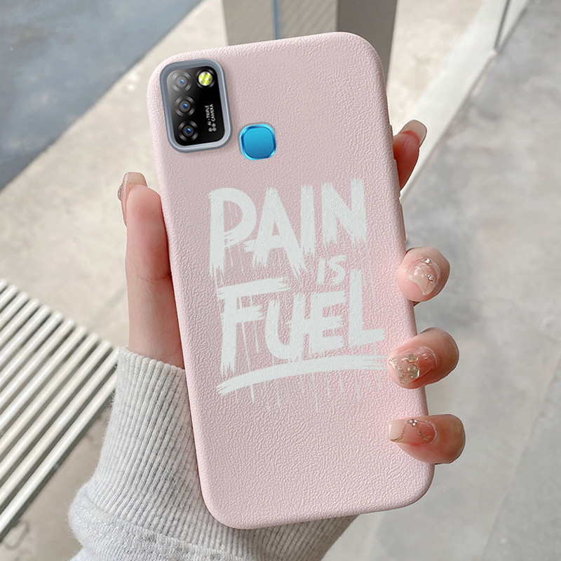 Casing Hp untuk Infinix Smart 5 Smart 6 Ram 3 Hot 10 Lite 4G Case Casing pola Teks Kasing Kesing HP 