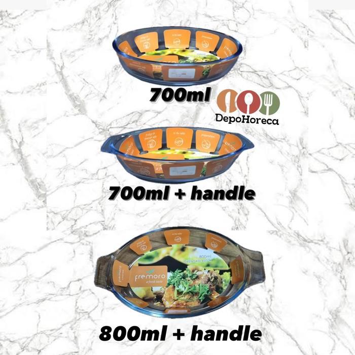 FREMORO Serveware / Loyang Kaca / Baking Tray Oval