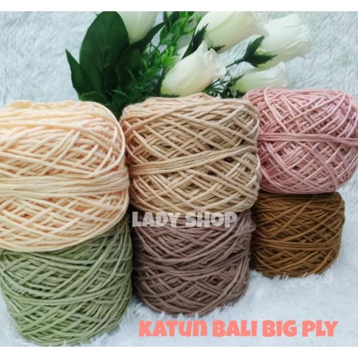 Benang Rajut Katun Bali Big Ply Halus Lembut Mengkilap
