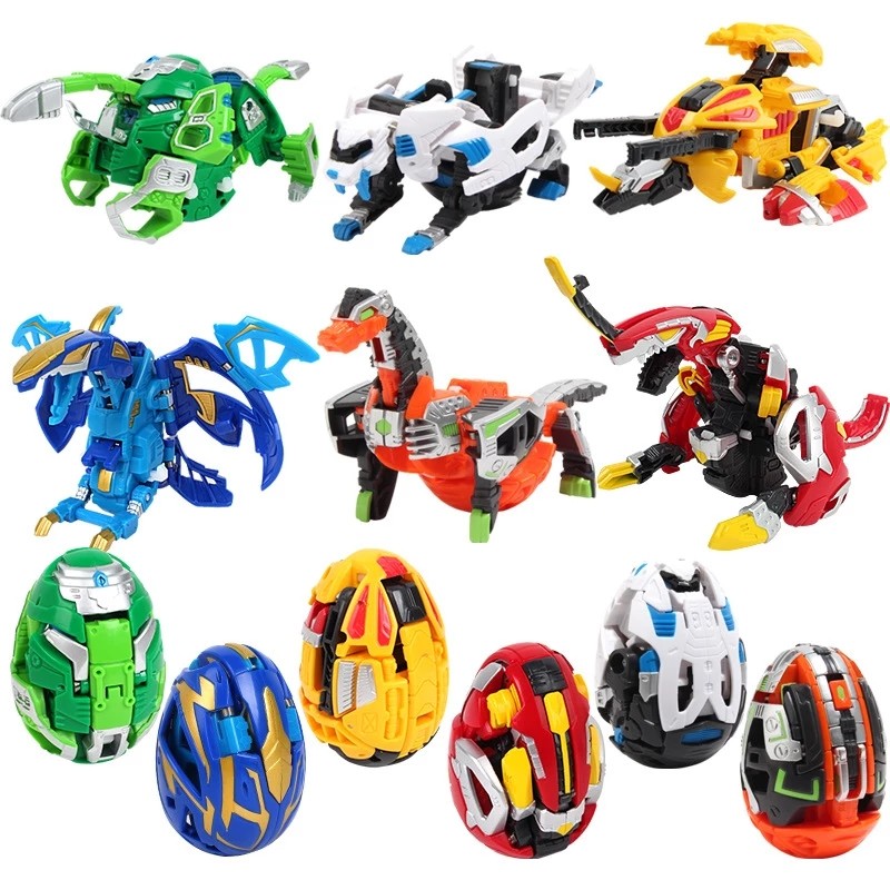 Korea Anime Deformation Robot Hello Carbot Transformation Automatic Transform Dinosaur Egg Model