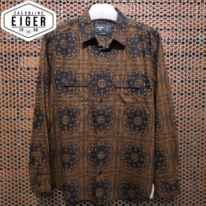 Kemeja Pria Eiger Motif batik Blumen Paisley shirt Art.6799