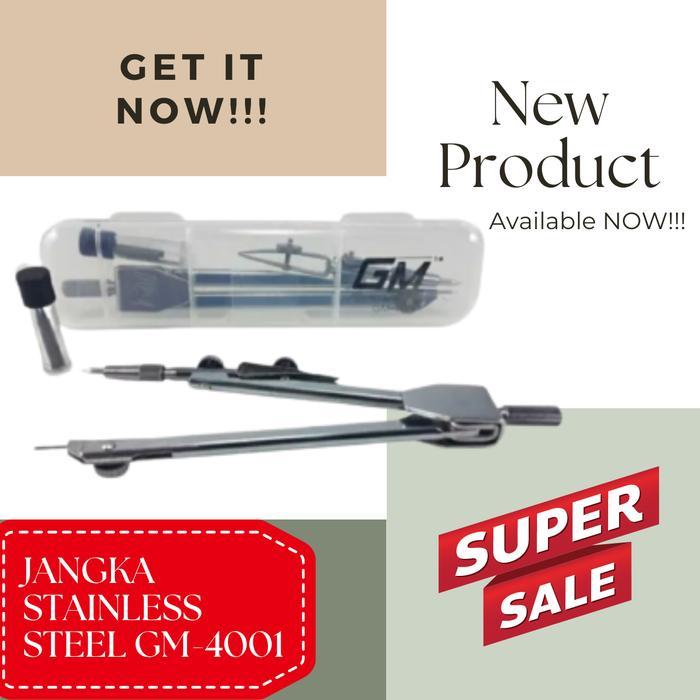 Jangka Stainless Steel GM-4001ANTI KARAT / Jangka matematika / Jangka SET / Jangka SET LENGKAP /