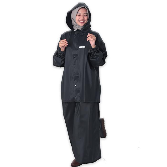 TERMURAH Jas Hujan KHN Rok Full Seam Wanita Anti Rembes Premium READY STOCK
