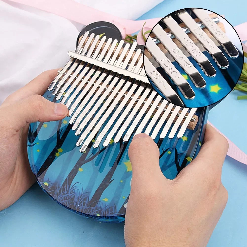 SPORTFUNSF Thumb Piano Kalimba 17*15*2cm 21 Key Kalimba 21 Keys Finger Piano Gifts Kalimba Kids Kids