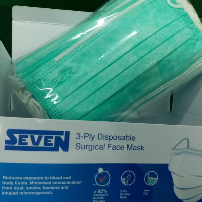 Ready masker seven 3 ply medis 1 karton isi 50 box