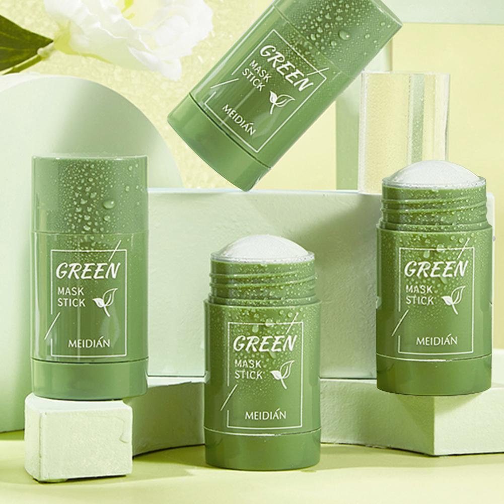Face Clean Mask Green Tea Cleansing Stick Mask Shrink pores Deep Blackhead Remover facial