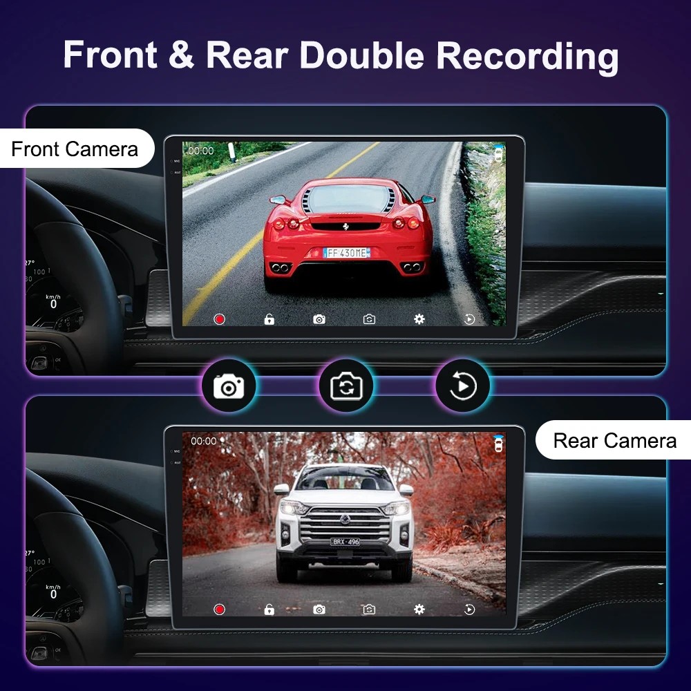 . A7870 Carplay With 360 Cameras 9 10 Inch 2K Screen For Ford Peugeot Opel Honda Auto Car Multimedia