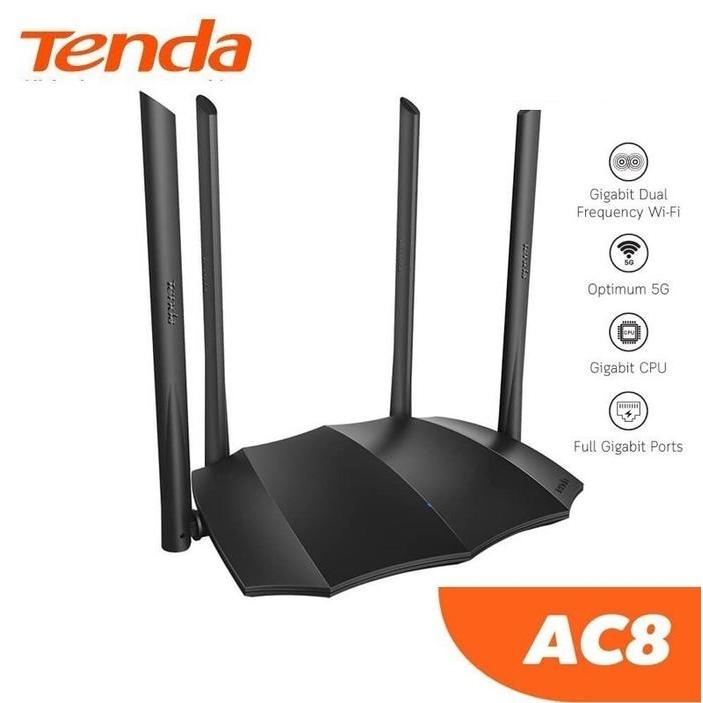 Tenda Ac8 Ac1200 Dual-Band Gigabit Wireless Router