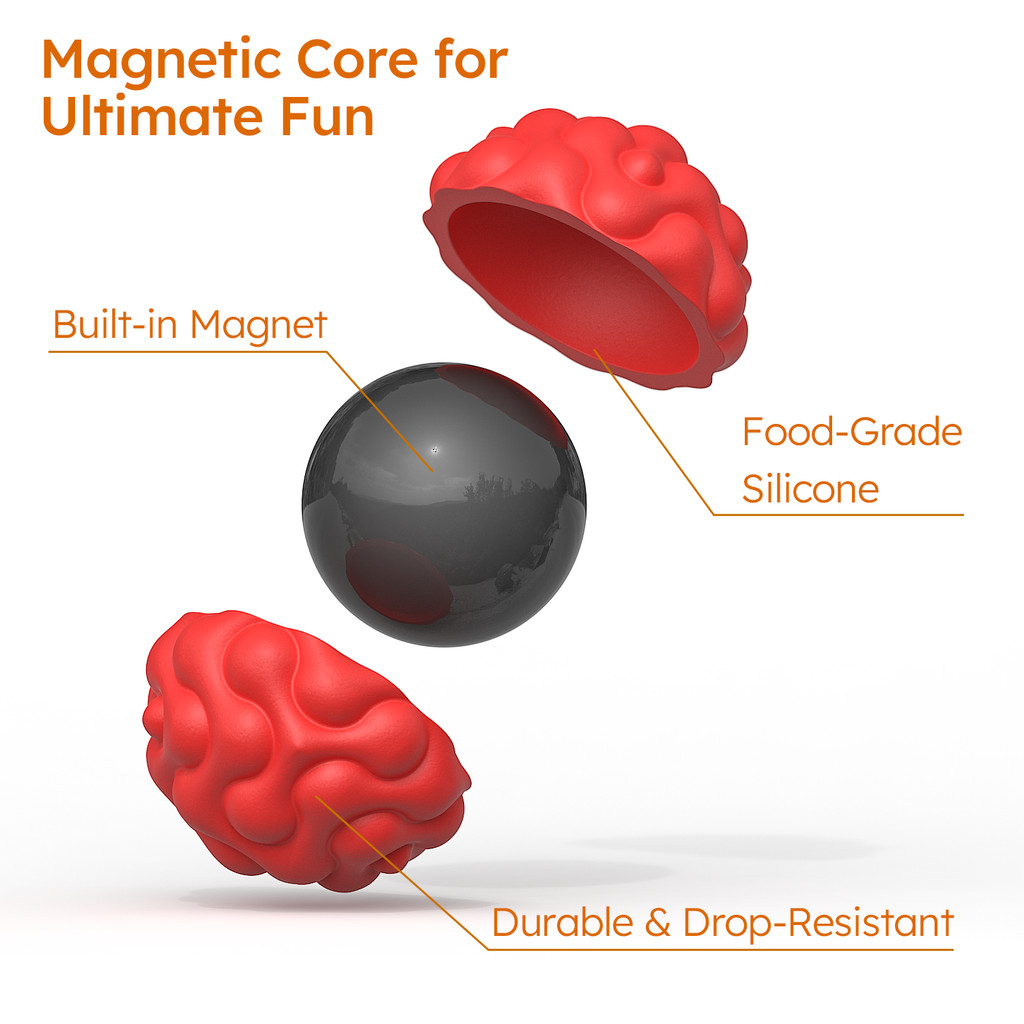 Upgraded Second Generation Silicone Magneti Balls Fidget Toy Worry Balls Autism Calming Toy Kid