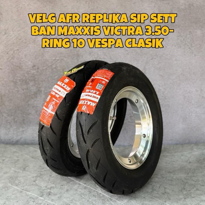 Promo Velg Pelek Vespa Ring 10 Tubelesss Afr Set Ban Vespa Ring 10 Maxxis Victra