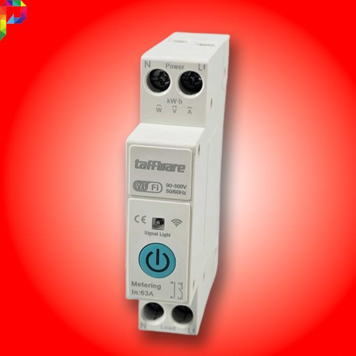 Smart Relay Timer Switch Mcb Wifi Kwh Energy Meter Meteran Listrik Digital Internet Din Rail 63A 1P