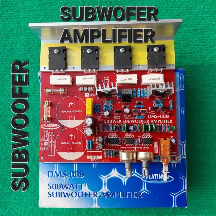 KIT POWER SUBWOFER 500w DMS 009 PLATINUM AMPLIFIER SUBW SUBWOOFER