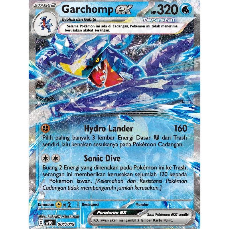 Kartu Pokemon Tcg - Deck Taktik Garchomp Ex Terastal Svtg - Starter Deck Pokemon Game Kartu Koleksi