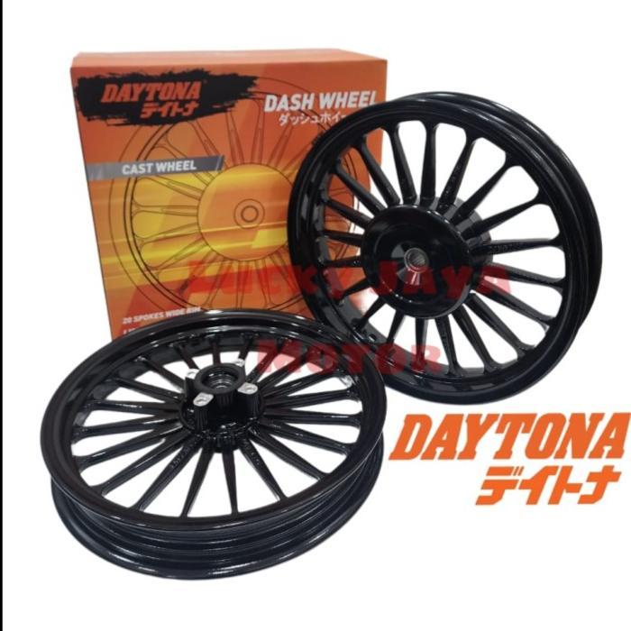 Pelek Velg Vleg Racing Daytona Beat Scoopy Spacy Vario 110 Beat Fi esp Beat Pop Ring 14 Black Hitam