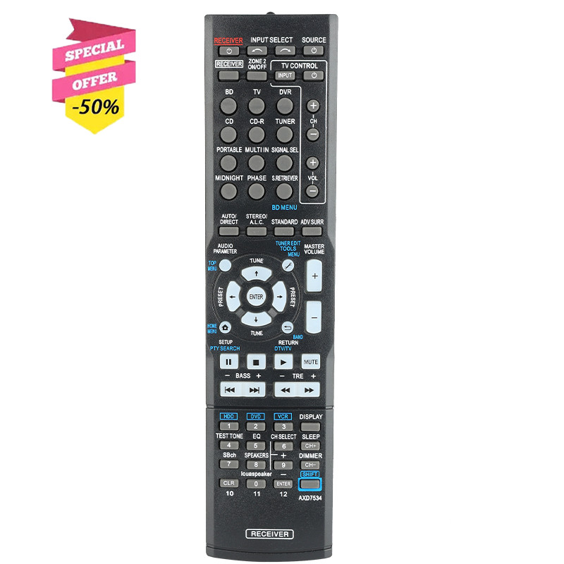 AXD7534 Remote Control For Pioneer AV Receiver VSX-521 VSX-822 VSX-1020 VSX-1022 VSX-1024 VSX-319V