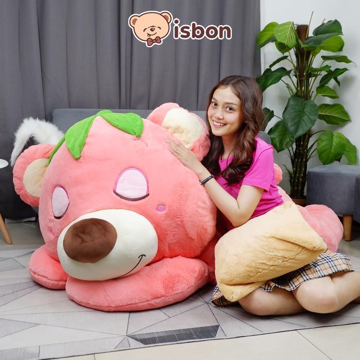 ISTANA BONEKA GIANT Ly Sleepy Berry Beruang Tidur 1,5meter With Buah Berry Bear Mainan Anak Hadiah