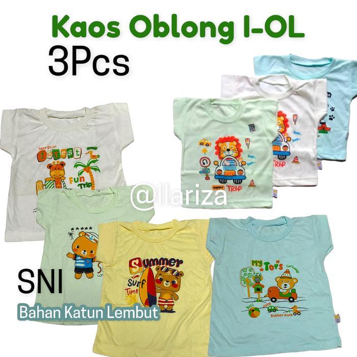 PROMO 3PCS KAOS ANAK IOL / BAYI IOL - KAOS OBLONG ANAK IOL