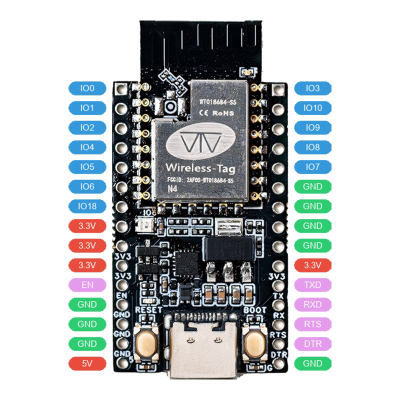Baru WT9932C2-TINY Development Board ESP32C2 Open Source Bluetooth WIFI Breadboard Sold In Sets Of 4