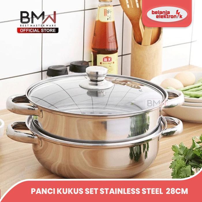 ` BEST MASTER WARE BMW PANCI KUKUS / STEAMER POT / PANCI KUKUS SET STAINLESS STEEL PANCI SUP STEAMER