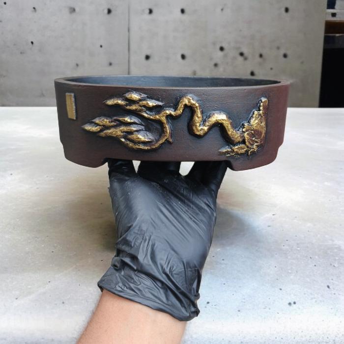 Pot Bonsai Relief Oval Karakter Bonsai Sancang