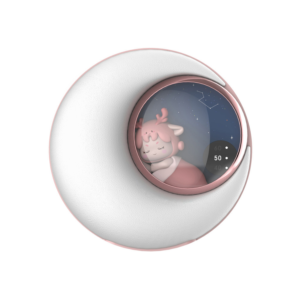 Hand Warmer Night Light Cute Portable Electric Hand Warmer Power Bank for Cold Weather White