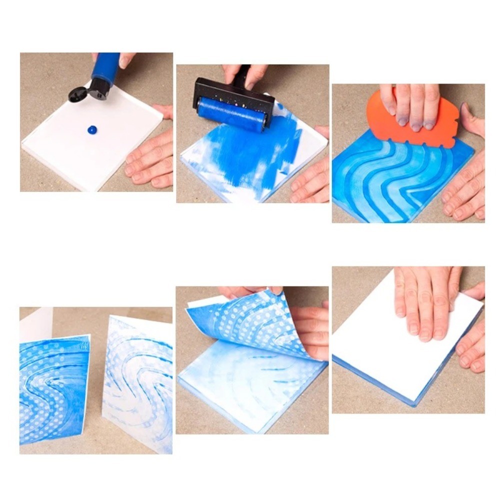 New Transparent Gel Printing Plate Silicone Reusable Gel Plate Gel Press Monoprinting Gel Arts Clear