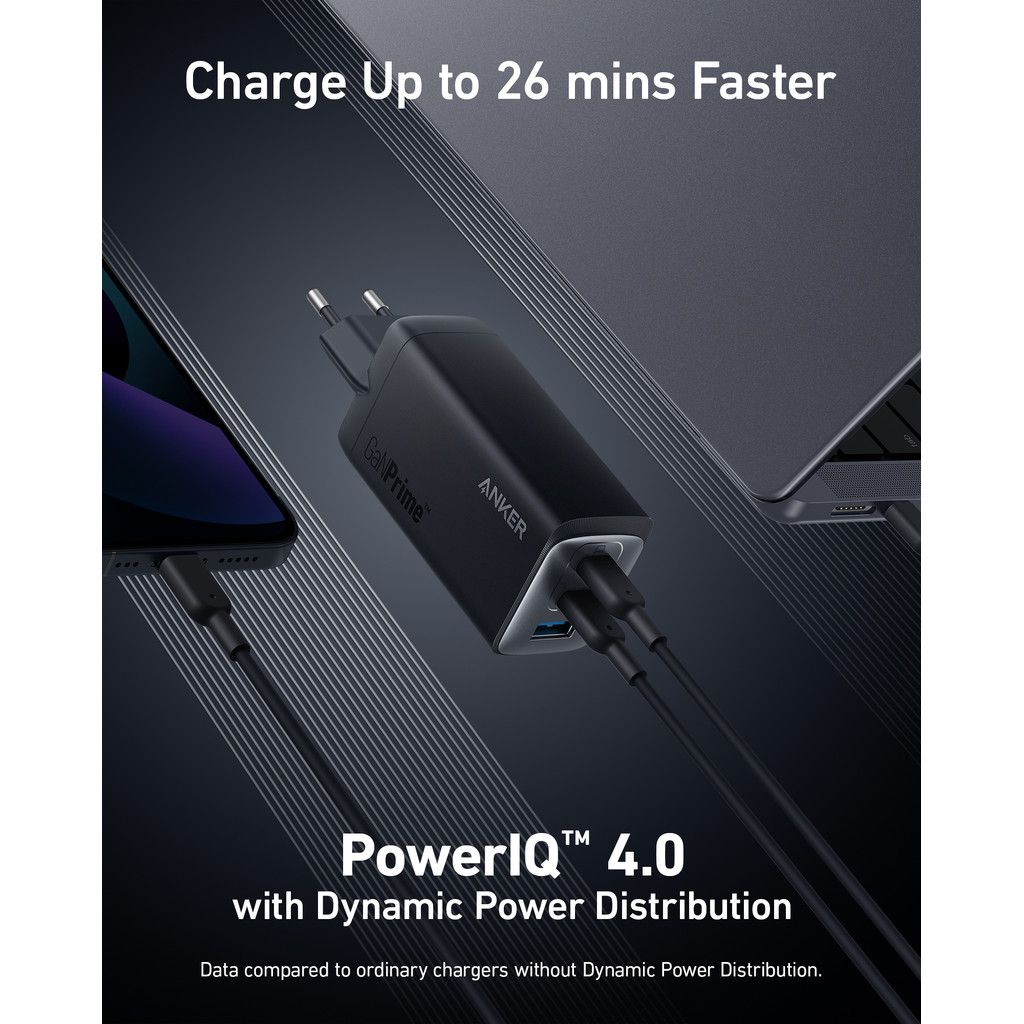 . Anker 737 Charger 120W Gan Charger Usb Type C Charger Gan Prime Fast -