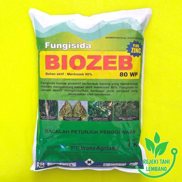 ` FUNGISIDA BIOZEB 80 WP BIRU ISI 1 KG PENGENDALI PENYAKIT TANAMAN
