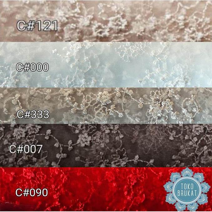 Kain Brukat / Kain Brokat - Chantily Bunga Kecil