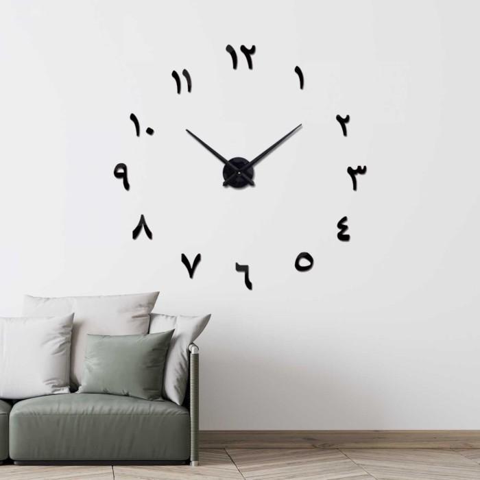Jam Tempel Dinding Raksasa Besar DIY 3D Giant Wall Clock Angka Arab