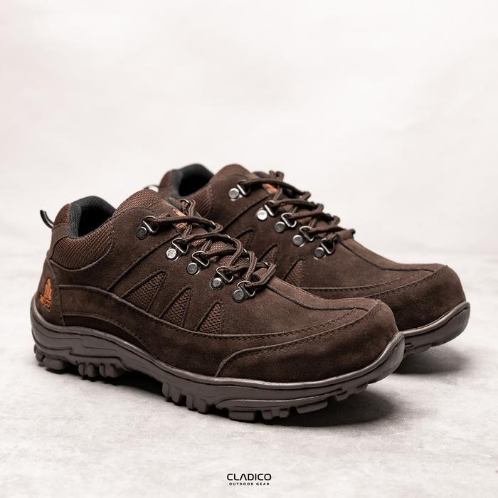 Cladico Oliver Low Suede Coklat Sepatu Safety Pria Ujung besi keamanan kerja Shoes Shoes