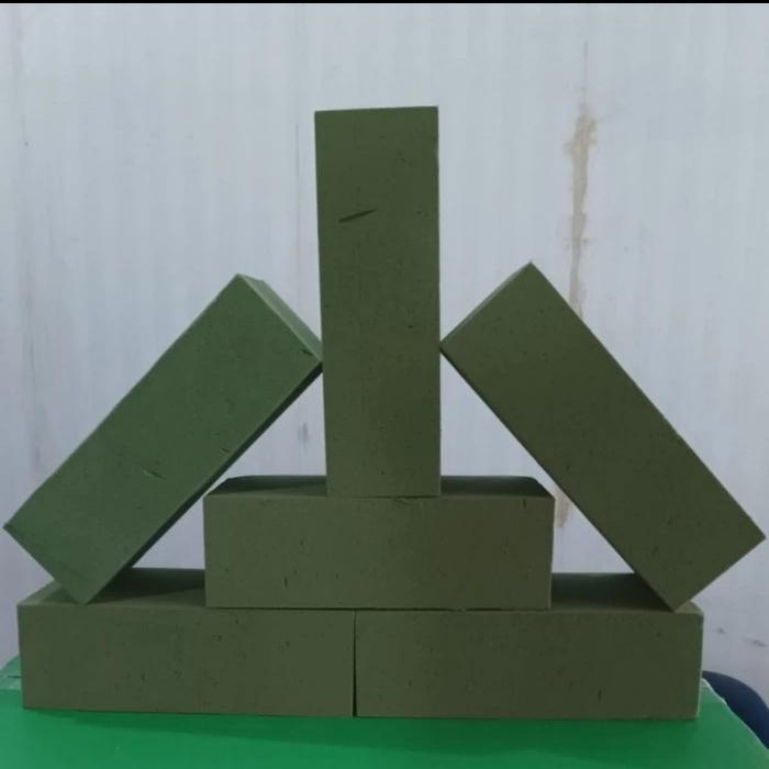 Floral Foam Basah Gabus Bunga Asli Ukuran 20x10x7 cm Media Merangkai Tanaman Hidup Rapi dan Indah