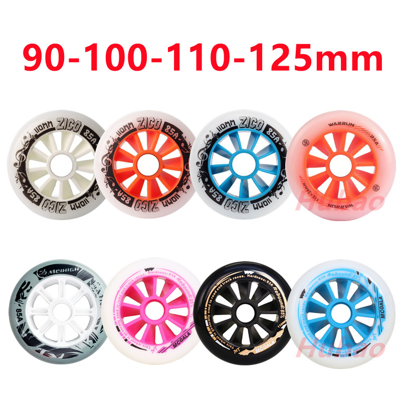 6/8 Pcs Inline Skate Wheels 90/100/110/125mm Speed Skates Wheel Professional Road Roller Skate
