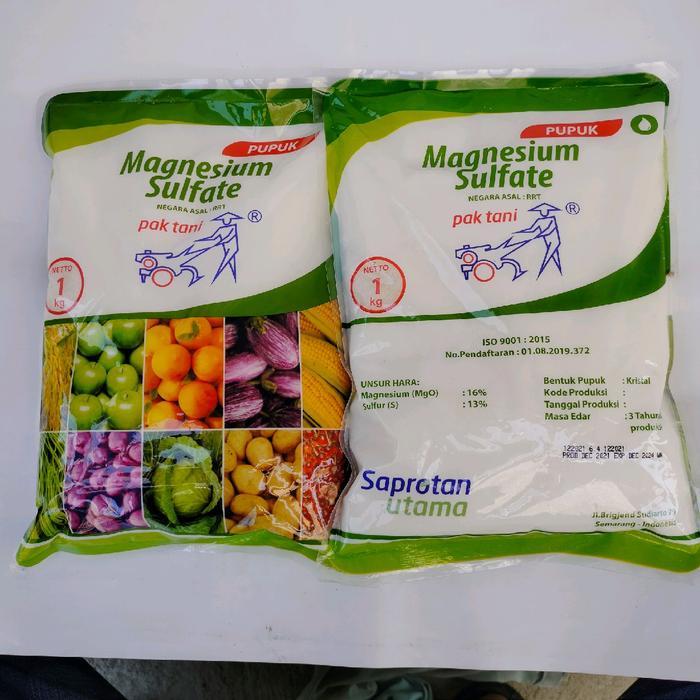 Pupuk Magnesium 1 Kg Sulfat Mgso4 Cap Pak Tani Pupuk Tanaman Garam Inggris