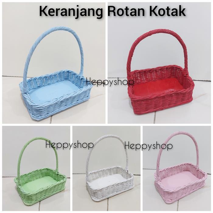 Keranjang Rotan Kotak Keranjang Hampers Buah Seserahan Hantaran Nikah