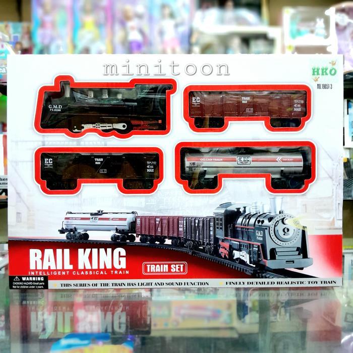 BISA GOSEND Rail King Train Set/Kereta Api Rail King/Rail King Suara Lampu