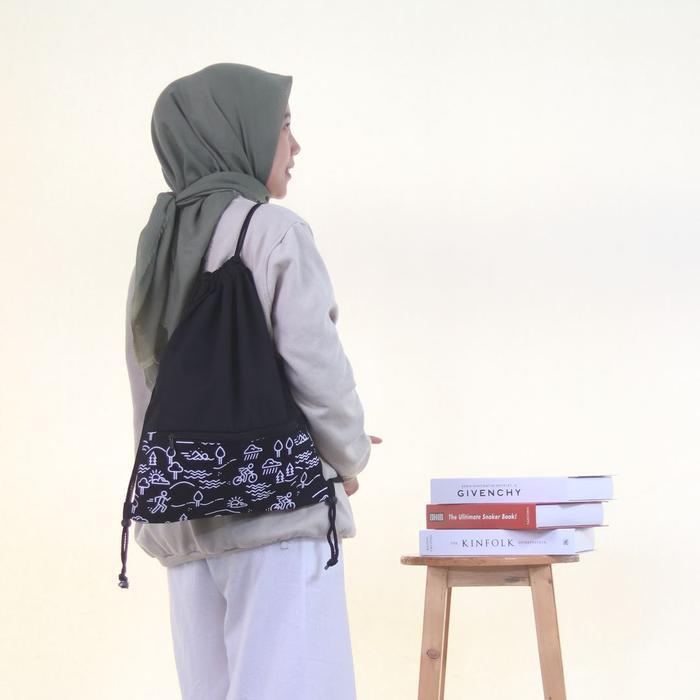 Tas Serut Sekolah Komb My Act Kanvas Wanita