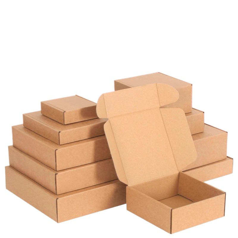 10-20pcs Hard Corrugated Paper Box Muiti Size Brown Cardboard Mailer Shipping Box Corrugated Gift