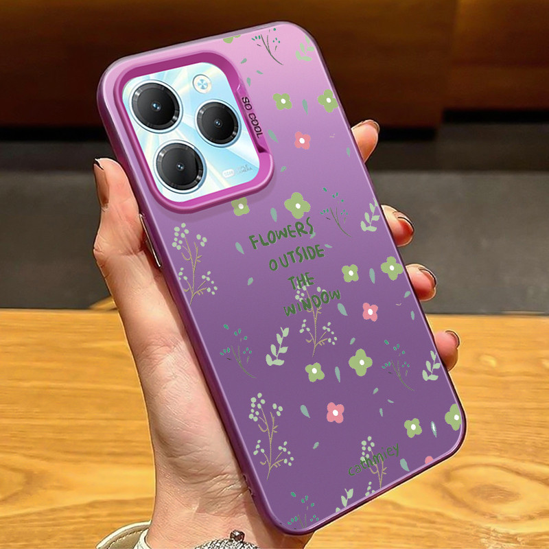 Casing Hp Untuk Infinix Hot 40 Hot 40 Pro Case Casing HP Softcase ponsel silikon tahan jatuh berwarn
