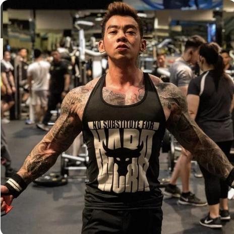SINGLET HARD WORK - Singlet gym fitness kaos tanktop pria cowok / Kaos gym pria / kaos training