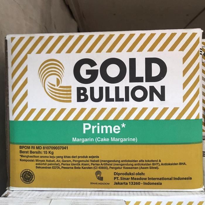 Gold Bullion Prime Margarin - Cake Margarine 15Kg - Ekspedisi Baking Original