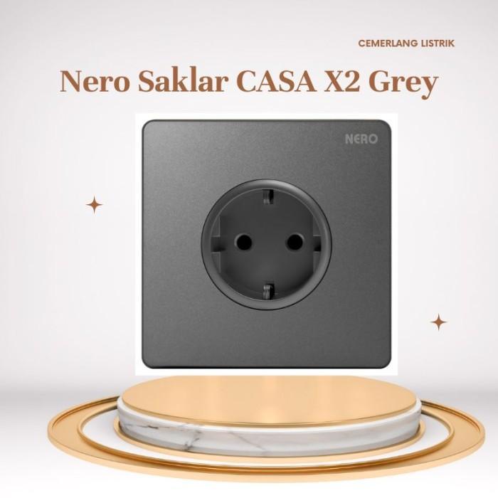 Nero Stop kontak casa grey - Stopkontak Nero Casa Grey- X216VG -GR