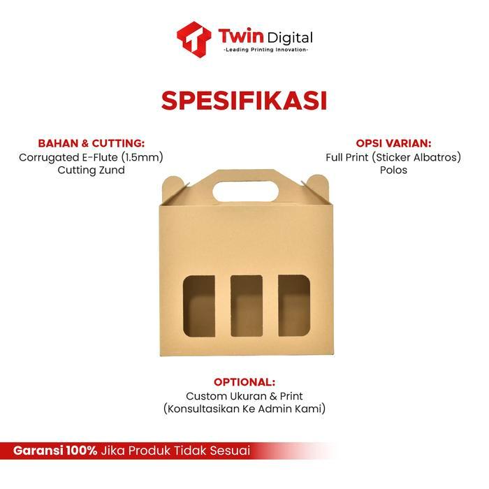 PACKAGING BOX KARDUS / GIFT BOX ISI 3 TOPLES TABUNG - DUS CORRUGATED