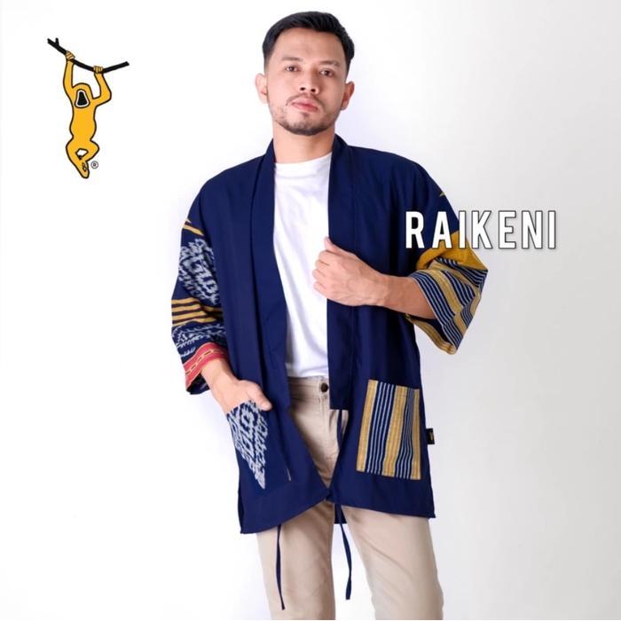 RAIKENI Kimono Rindu Kimono Outer Batik Tenun Tradisional Outer Batik Kimono Batik Nusantara Kimono